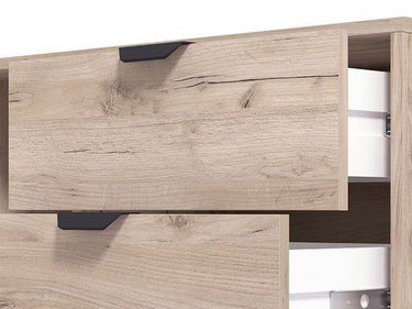 Evandria Vandea Grey Oak Effect Cashmere Slatted TV Unit Cabinet: Modern Entertainment Console - UK Luxury Furniture